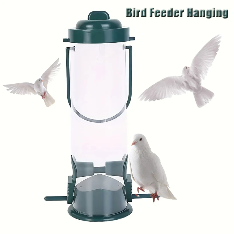 

1Pc Multiple Holes Bird Feeder Automatic Foot Feeding Tool Pet Bird Feeder Outdoor Hanging Pet Food Dispenser For Flying Animals