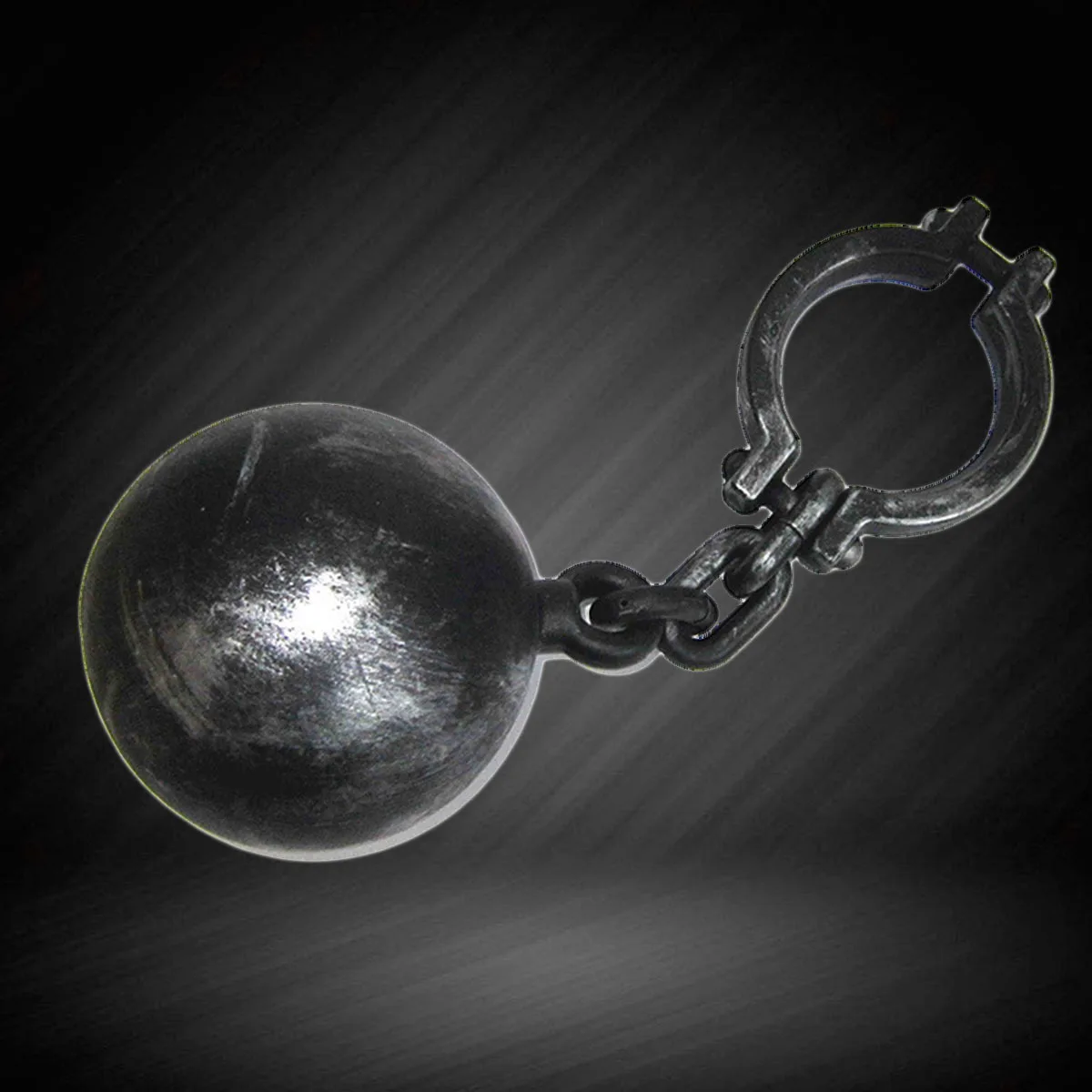 Cadena de bolas de hierro para pierna, grillete de plástico ligero, accesorio de actuación de prisionero, disfraz de Halloween, fiesta de película