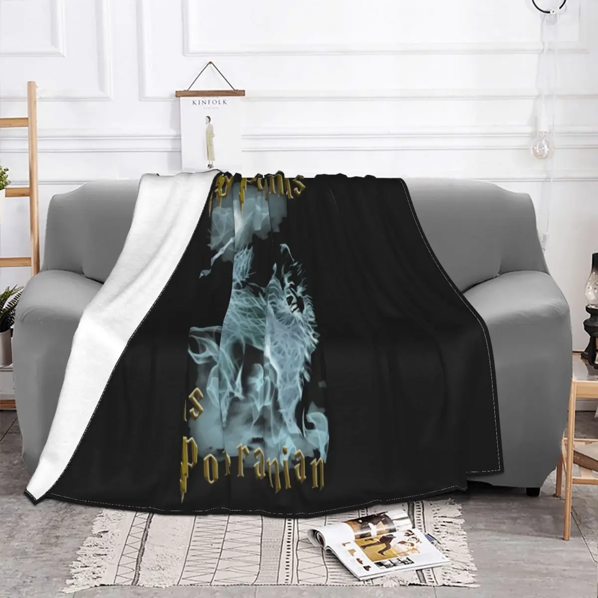 My Patronus Is A Pomeranian Women Men Interested Pictures Cartoon 2021 Latest Low Price Different Throw Blanket