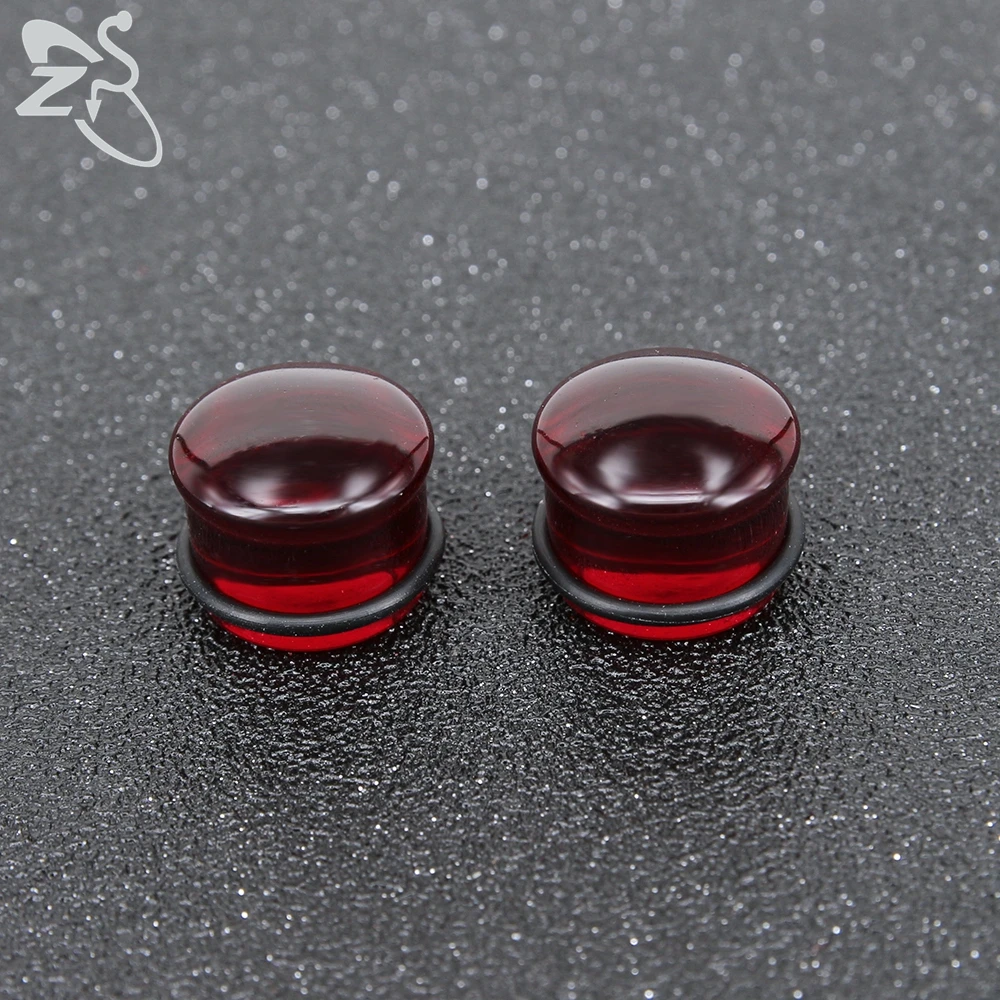 ZS 2pcs/lot Glass Ear Plug And Tunnel 5-16mm Ear Expander Stercher  Ear Gauges Ear Flare Flesh Expander Body Piercing Jewelry