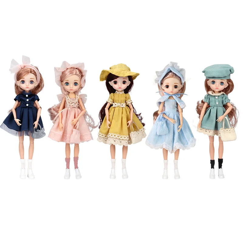 26 cm BJD Pop Aankleedkleding Set 11 Gewrichten Beweegbare Schattige Pop Prinses Meisjes pop kinderen Speelhuis DIY Speelgoed Verjaardagscadeau