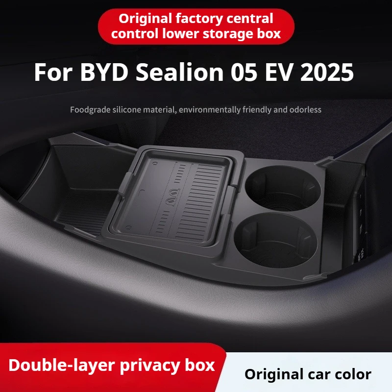 For BYD Sealion 05 EV 2025 Car Center Console Storage Box Organizer Glasses Sunglasses Holder Tray Interior Accessories Stowing