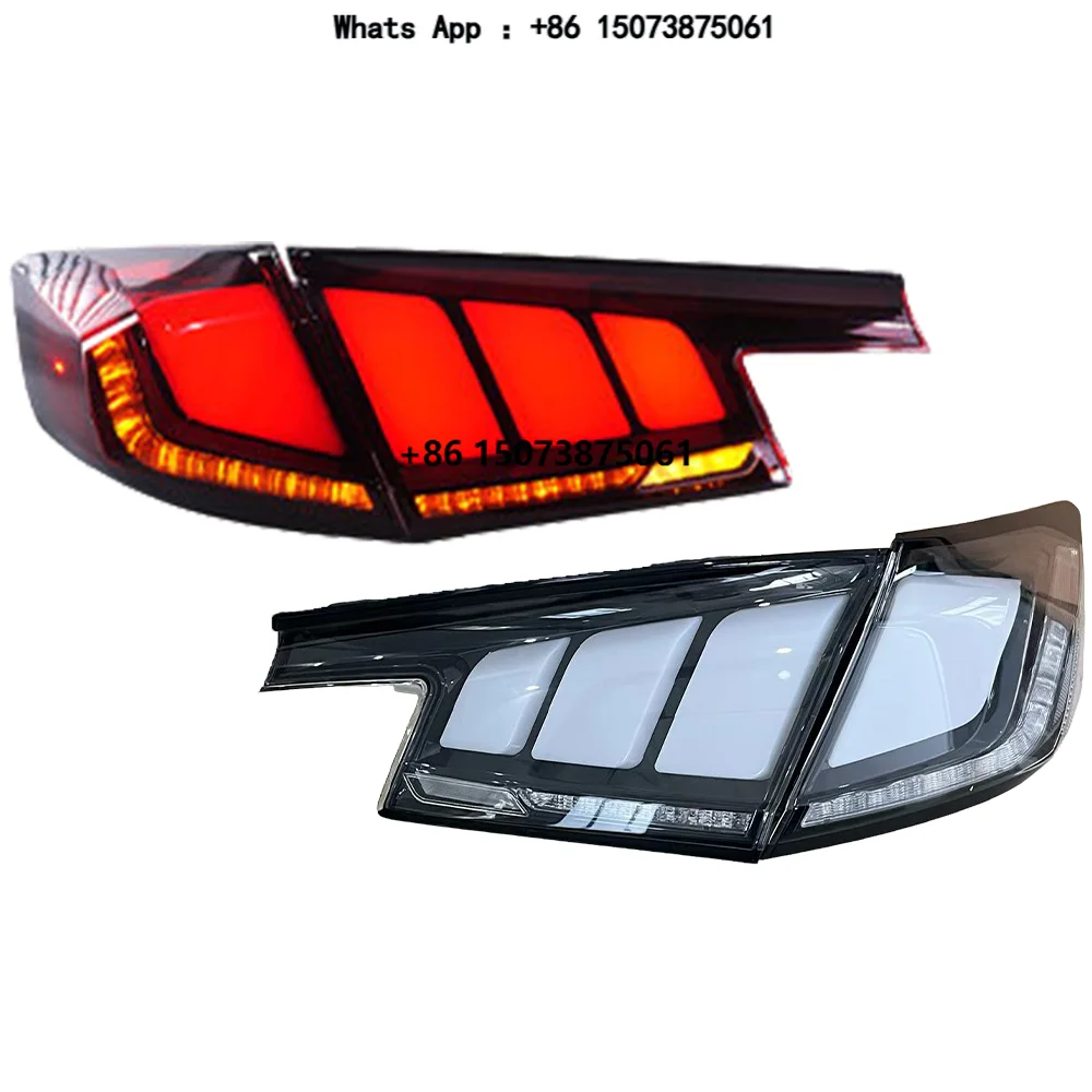 For Hon-da Civic Hatchback 2022 2023 2024 FL1 FL5 Mugen Style LED Tail Light Assembly Red Aftermarket Replacement