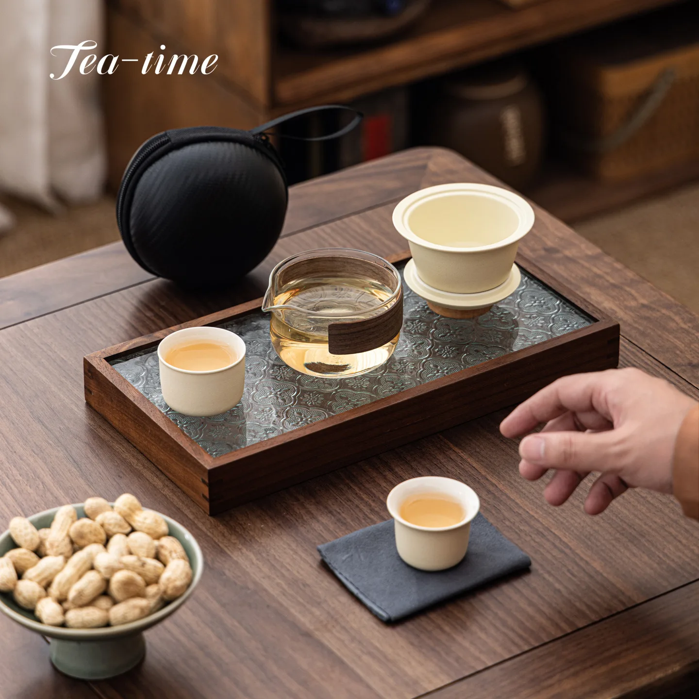 Ceramic Travel Tea Set 1 Pot 2 Cups Tea Cups Outdoor Portable Tea Maker Puerh Tea Supplies Gift Mate Puer Gongfu Accessories Cup