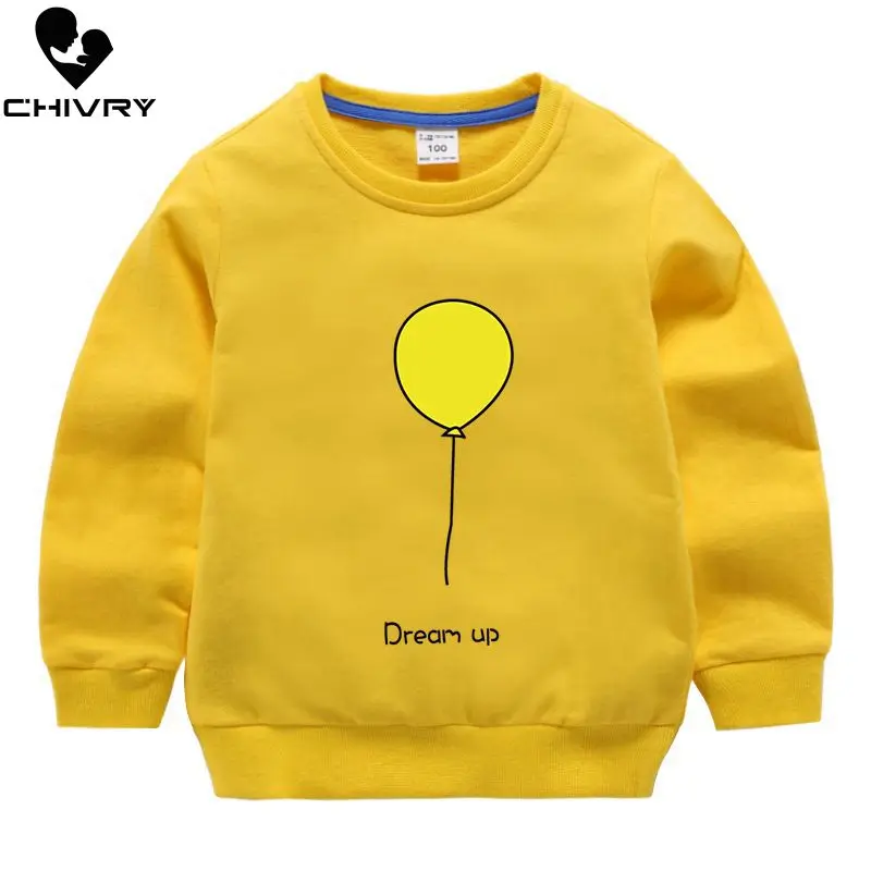 

Children Hoodies Sweatshirt 2022 Spring Autumn Boys Girls Cartoon Balloon Print Sweatshirts Cotton O-neck Kids Tops Sweatshirt