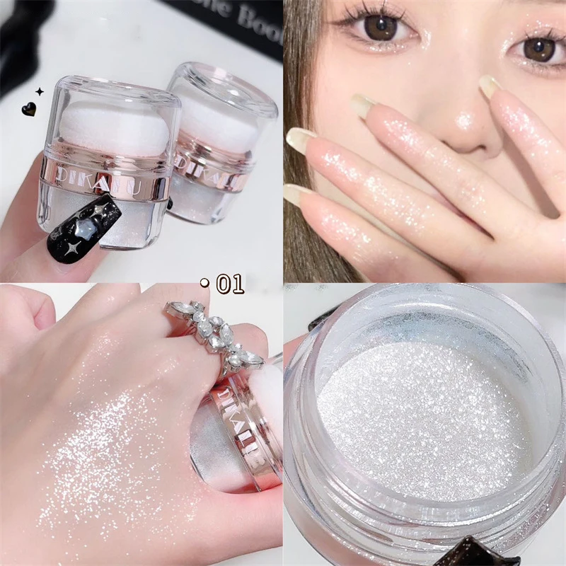 Sparkling Fairy Powder Highlighter -Shimmering Contour Blush for Brightening and Defining Your Features Create a Sparkling Look