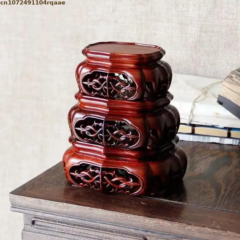 

High-Quality Wooden Miniature Coffee Tea Sets Display Stand Pedestal Figurines Vase Flower Pot Home Desktop Decor Sorting Table