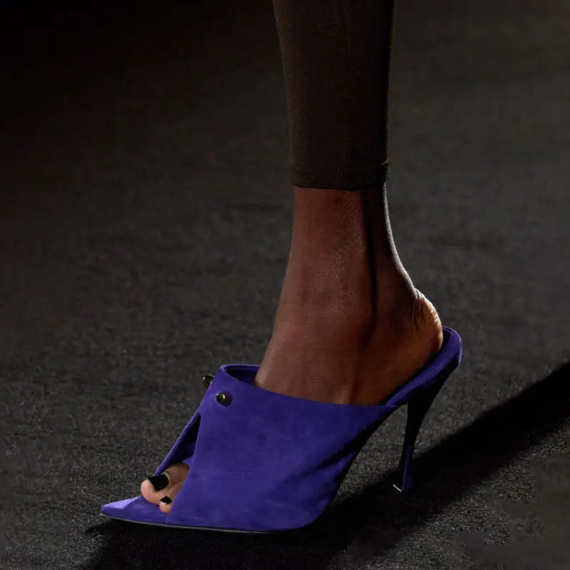 

2026Women's Summer High-heeled Pointed Toe Sandals, Suitable for Fashion Shows, Plus Size Women's Sandals