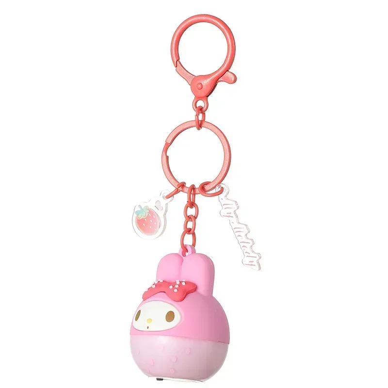 Miniso sanrio personagens morango temporada série led luminoso pingente chaveiro saco de escola decoração presente aniversário kawaii