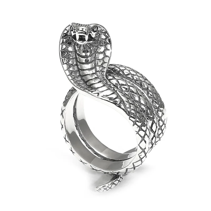 925 sterling silver personalized Cobra ring men's and women's fashion ring Thai silver creative open ring