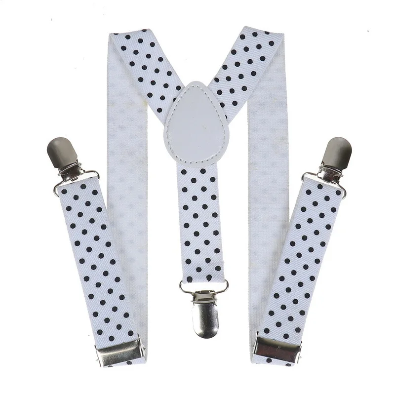 Set di 5 Bretelle Elastiche per Bambini con 3 Clip, Bretelle a Y 2,5 x 60 cm, Cinghie per Ragazzi, Accessori