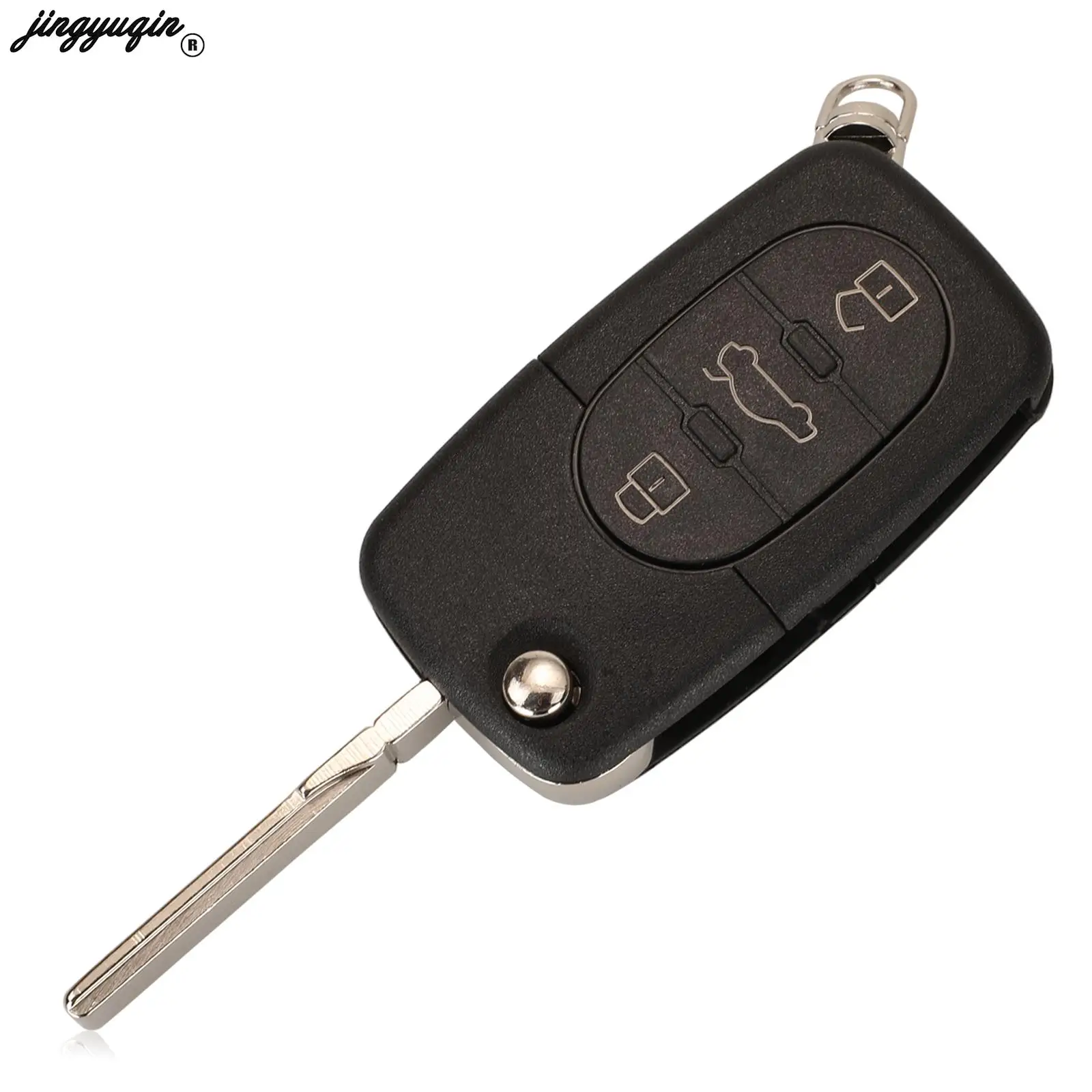 jingyuqin FCCID:1J0959753B Remote Car Key For VW/Volkswagen Bora Passat 3 Buttons 433MHZ ID48 Chip For Seat For Skoda HU66 Blade