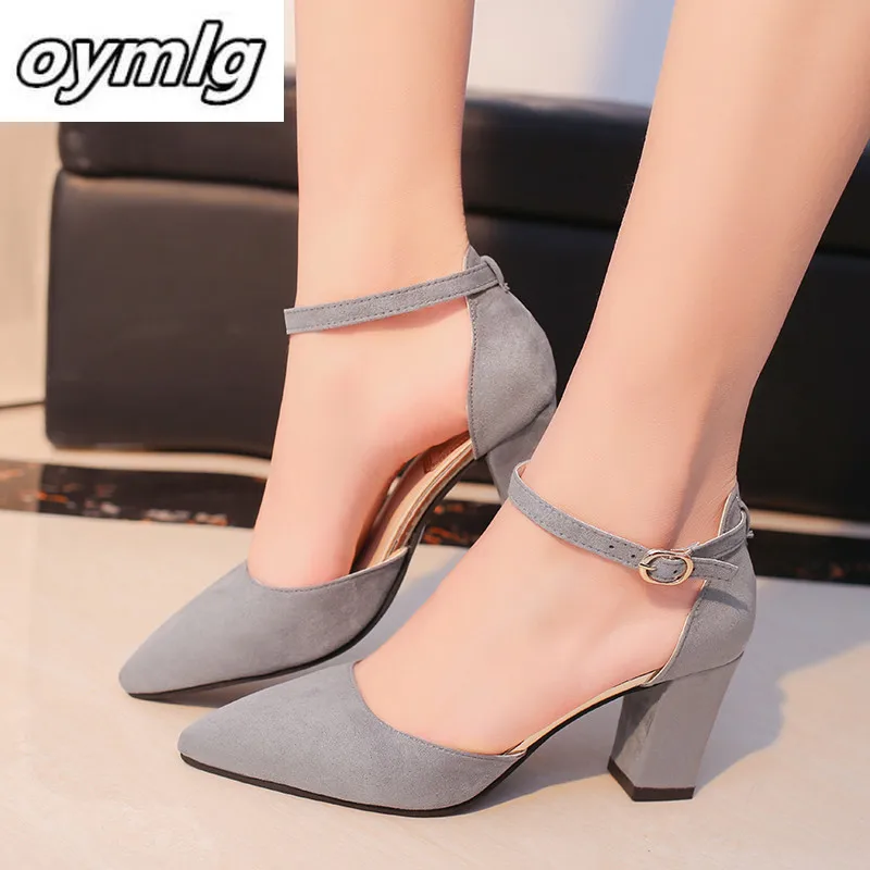 

2020 Sandalias femeninas high heels Autumn Flock pointed sandals sexy high heels female summer shoes Female sandals mujer s040