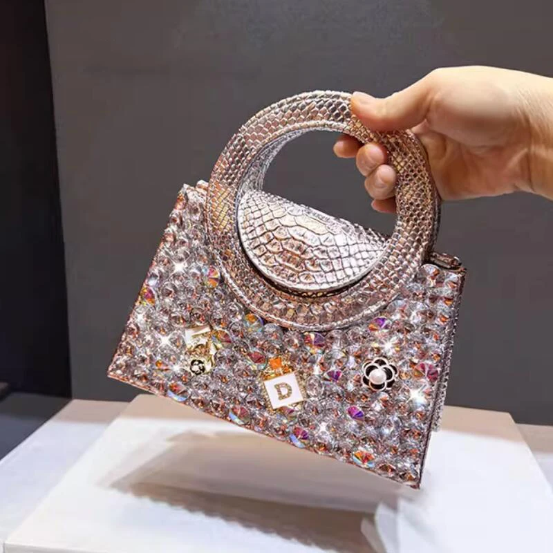

Chain Bag New Diamond Shoulder Bag Fashionable Versatile Women's Bag Classic High-end Crossbody Bag 22