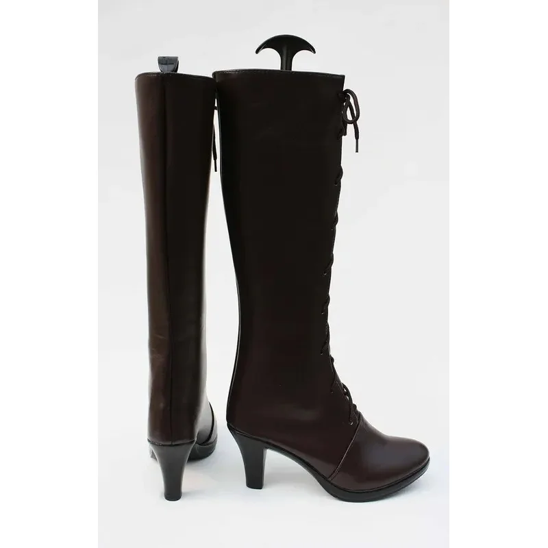 

ss23Black Butler Female Kuroshitsuji Ciel Pink Dress Cosplay Boots High Heel Shoes Custom Made