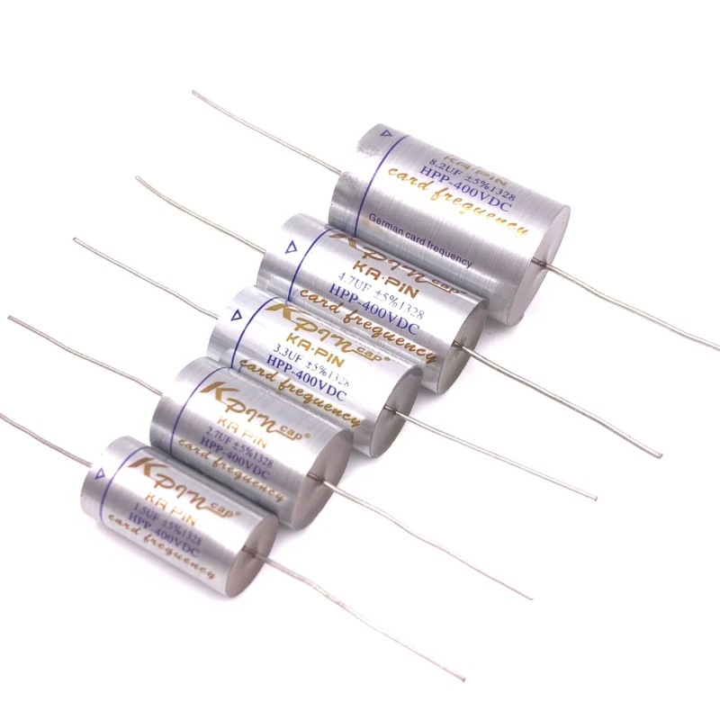 Free shipping 4pcs Wire drawn Silver MKP capacitor non-polar frequency divider capacitor 0.1uf 3.3uf 4.7uf 5.6uf 6.8uf~47uf