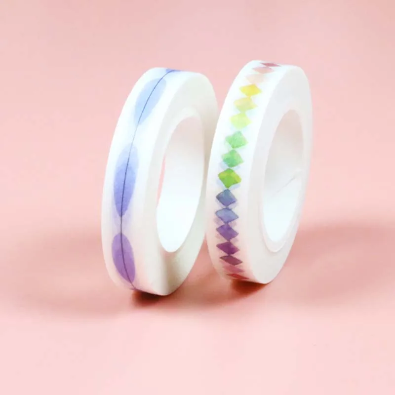 8mm*10m Kawaii DIY Masking Tape Creative Colorful Flower Plants Decorative Adhesive Tape Diary Decoration Index Stickers Label