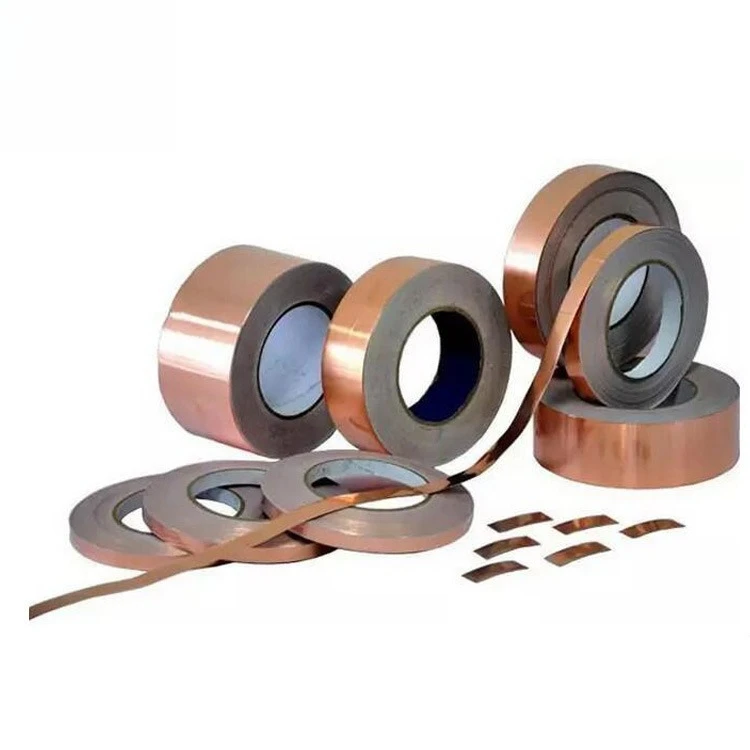 

Double-Sided Conductive Copper Foil Tape - High Temp EMI Shielding, Radiation Protection, Grounding Strips