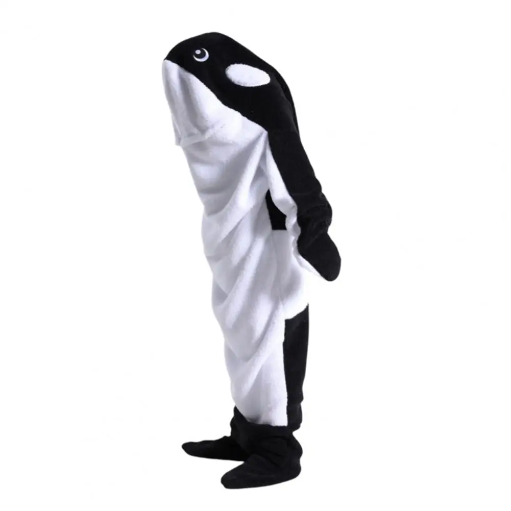 Overnight Stay Comforter Whale Shaped Sleeping Bag Whale Shape Soft Flannel Sleeping Bag for Family Outings for Camping