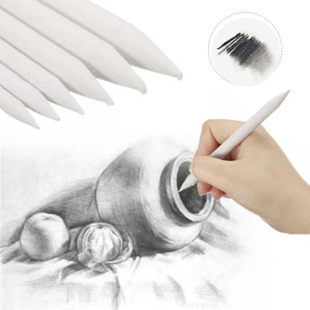 

6Pcs Stumps and Tortillions Set Double Ended Pointed Blending Pencil for Seamless Shading in Sketching Drawing Coloring Projects