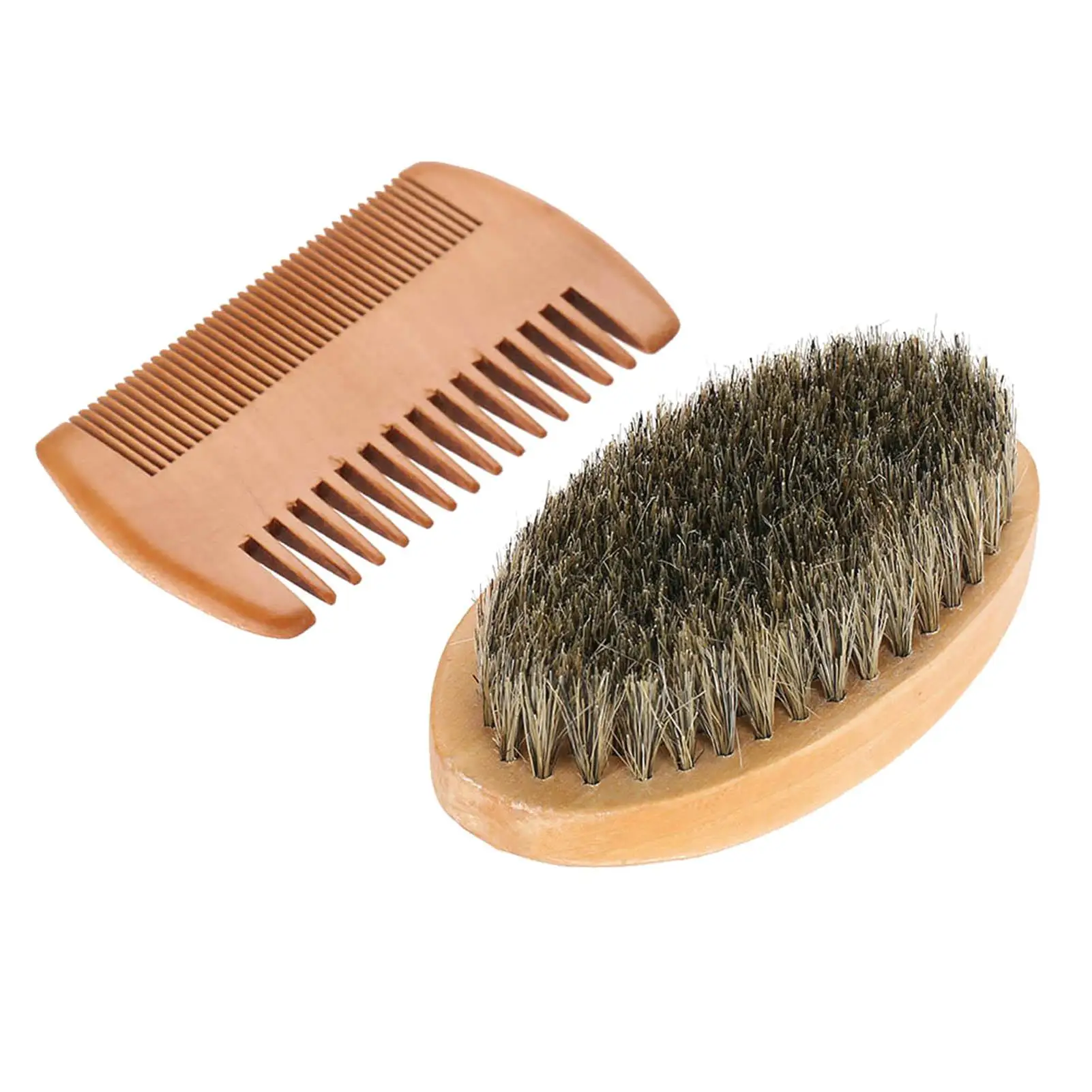 

Facial Beard Grooming Kit + Oval Brush and Comb for Men's Beard Shaving and Cleaning - Shave Tool for Men's Facial Hair Care