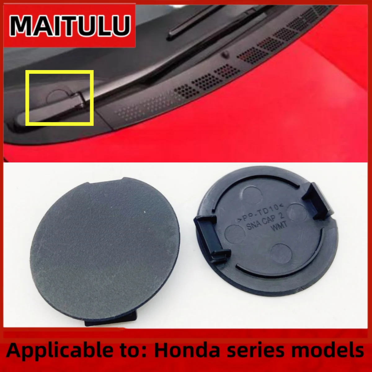 Car Screw Cap Wiper Cover Fit for Honda Civic 2006 2007 2008 2009 2010 2011 FA1   FD1 FD2 Cowl Top Side Cap Hinge Cover Seal
