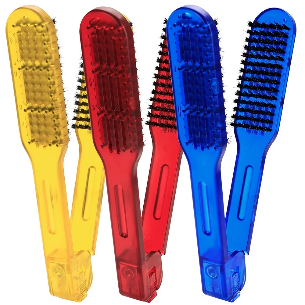 

Multifunctional Double Sided V Brush Hair Care Anti-Static Hairdressing Clamp Comb Hair Straightener Anti-slip