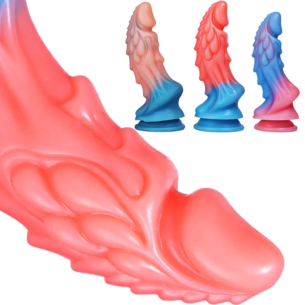 Hot Selling Big Monster Dildo Dragon Dildos For Women Animal Phallus Alien Fantasy Dildo Anal Toys Thick Luminous Dildo Sex Shop