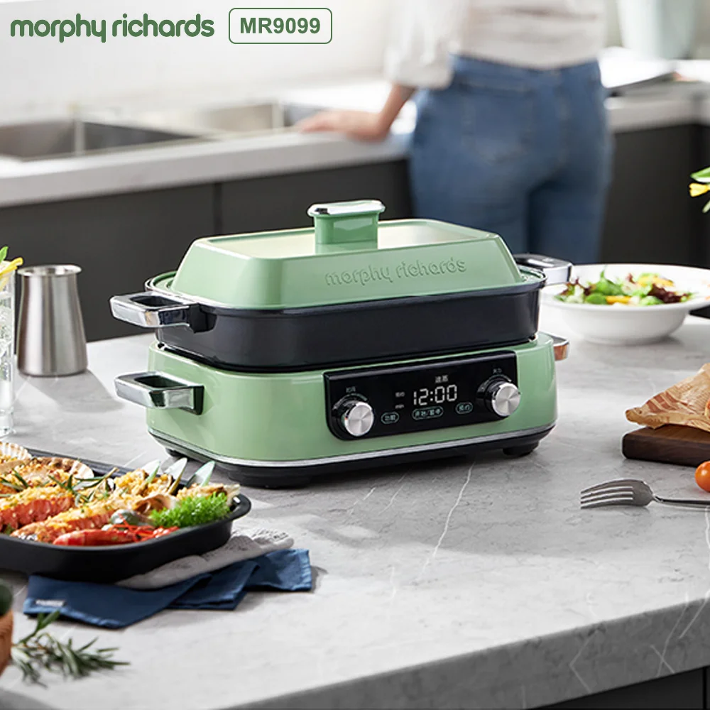 Morphy Richards Multi-function Pot Electric Grill Kitchen Appliances Electric Hot Barbecue Electric Hot 1600W hotpot electric