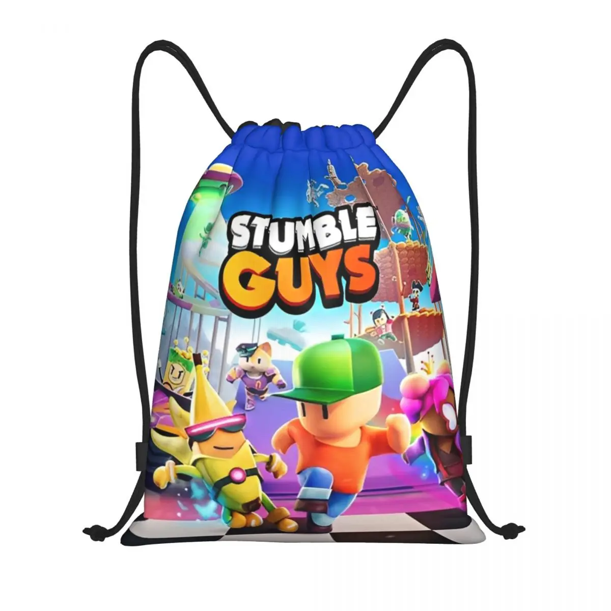 

Сумки на шнурке для игр Stumble Guys, спортивный рюкзак, спортивный рюкзак, сумки на шнурке для пеших прогулок