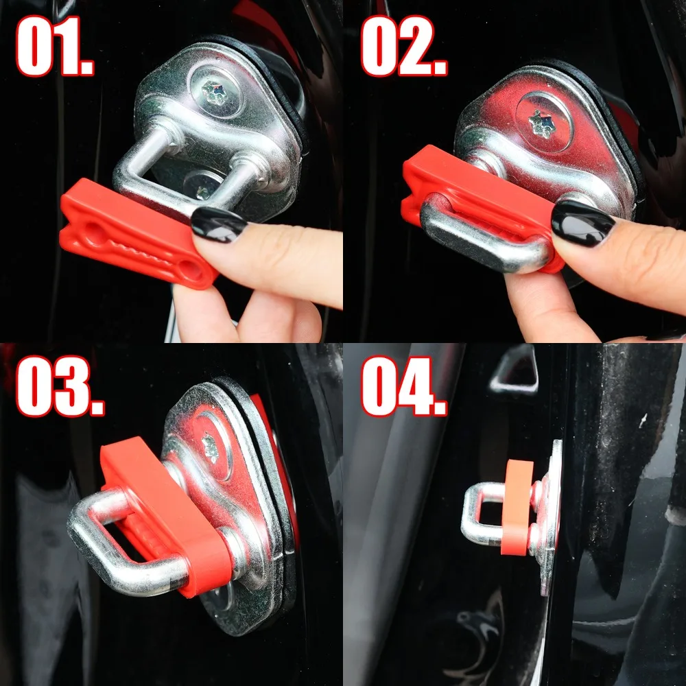 Universal Car Door Lock Damper Buffer Pad Sound Insulation Shock Absorber Silicone Gasket for Auto Interior Decor Accessories