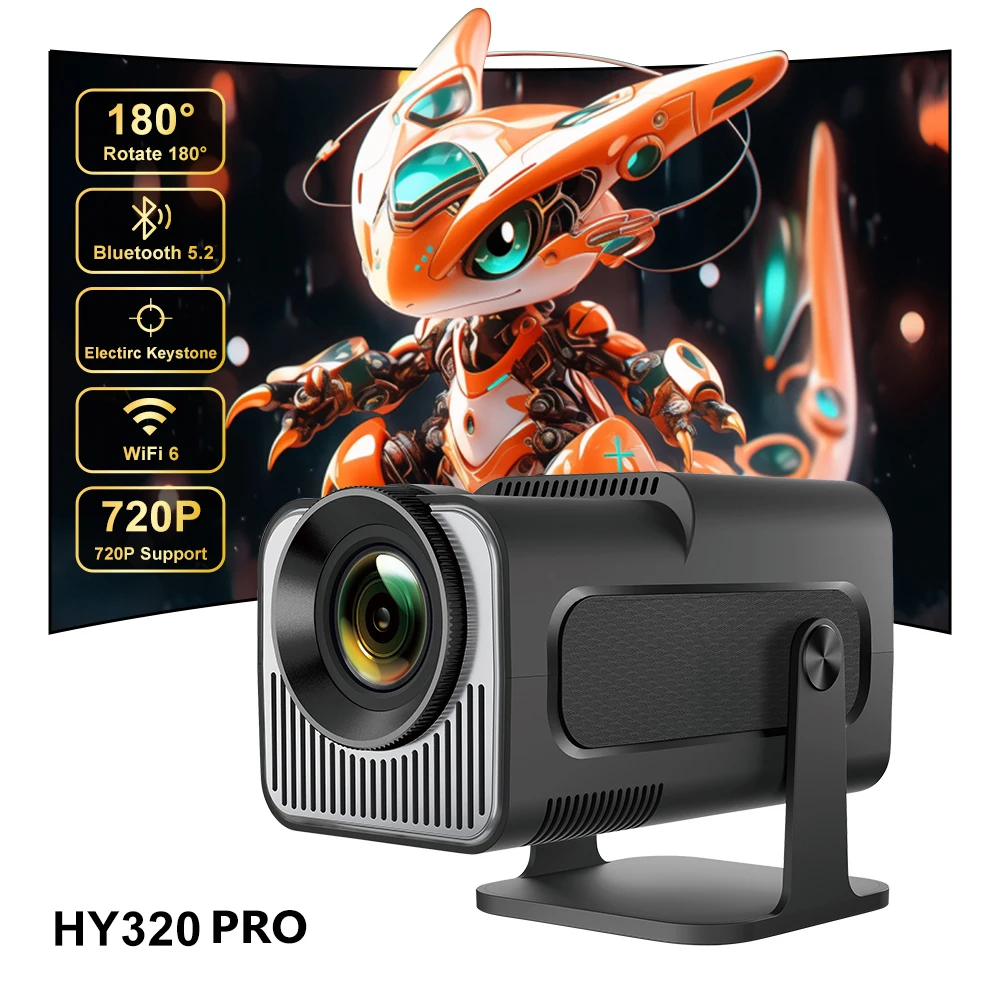 

Мини-проектор HY320 Pro Salange, 4K, 8K, поддержка видео 720P, для кинотеатра на открытом воздухе, Android 11 Beam, HY300, HY320, обновленная версия