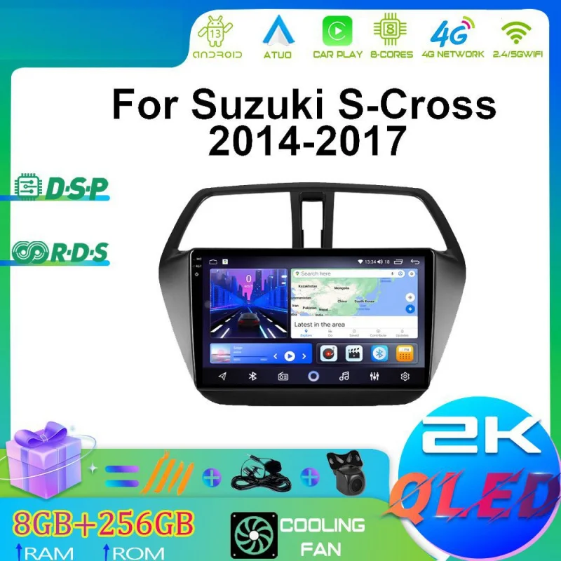 

For Suzuki S-Cross 14-17 Car Multimedia Player Android Car Player GPS WIFI Carplay 4G Car Radio Navigation Stereo Car Electronic