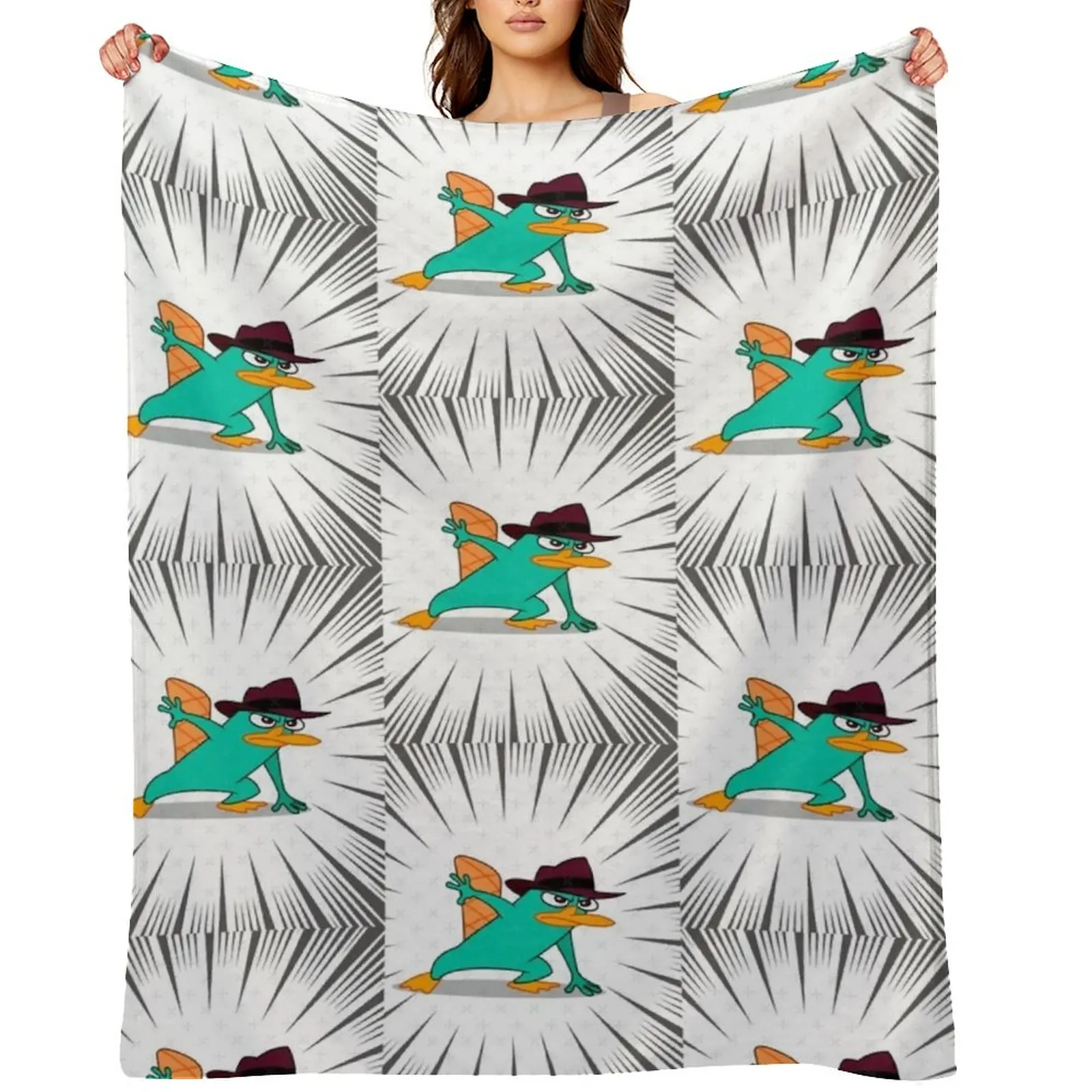 

Perry in action agent p Throw Blanket sofa bed Thins Flannels Travel Blankets