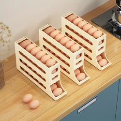 1pc Egg Basket, 4-layer Storage Box, Automatic Egg Rolling Rack Large Capacity Refrigerator Special Egg Holder Storage Organizer