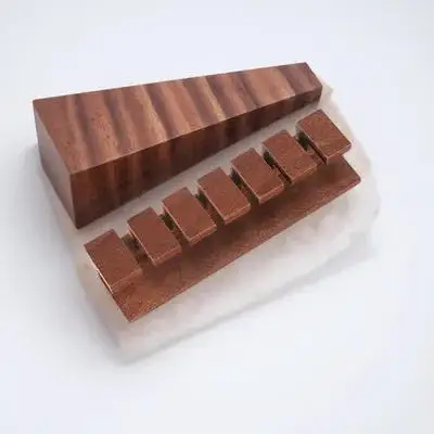 Wooden Cable Organizer Clip with Strong Adhesive Backing for Computer, TV, Power Cords – 1 Piece