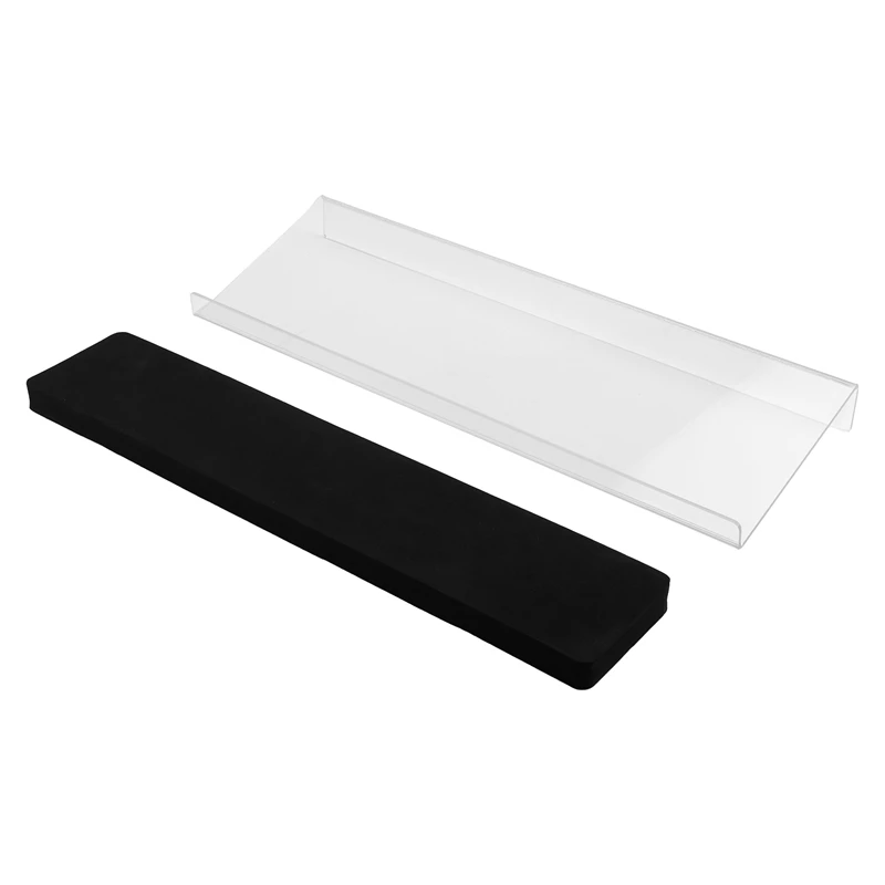 Keyboard Stand and Wrist Pad, Tilted Keyboard Riser with Wrist Rest, Ergonomic Office Desk Part for Computer Home Office-PZZW