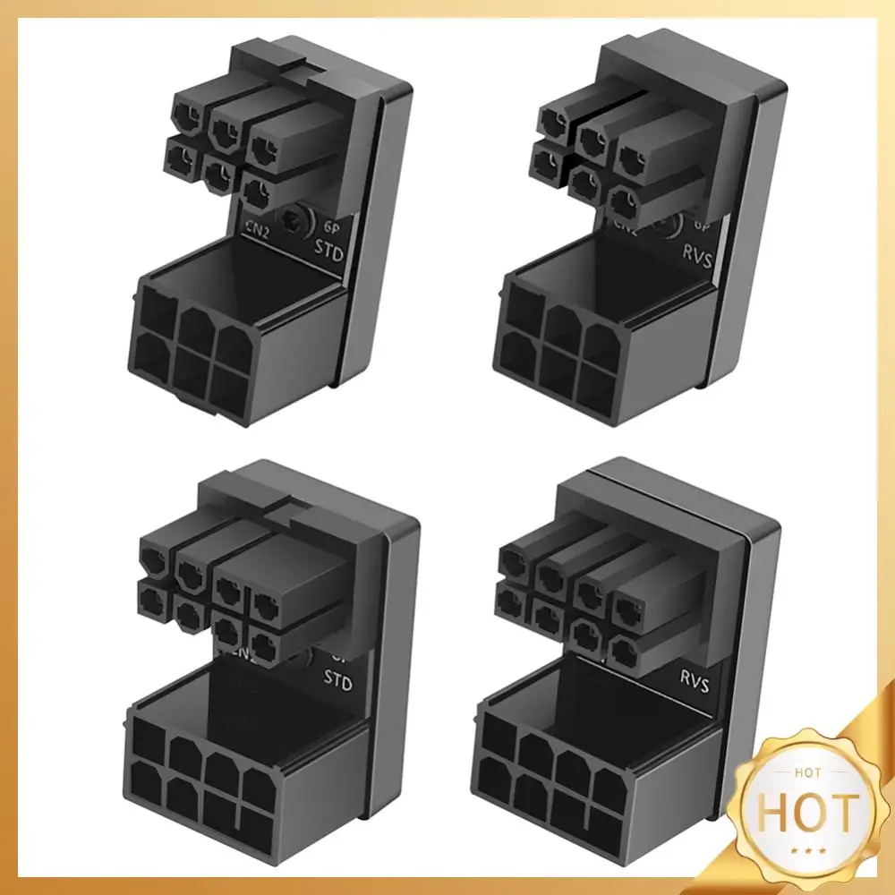데스크탑 그래픽 카드 지지대 하드 드라이브 케이블 커넥터, ATX 8 핀 6 핀 암-8 핀 6 핀 수 180 도 어댑터