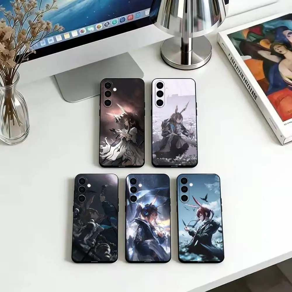 Arknights Amiya  Phone Case For Samsung Galaxy A73,A72,A71,A70,A53,A52,A51,Soft Silicone Black Cover