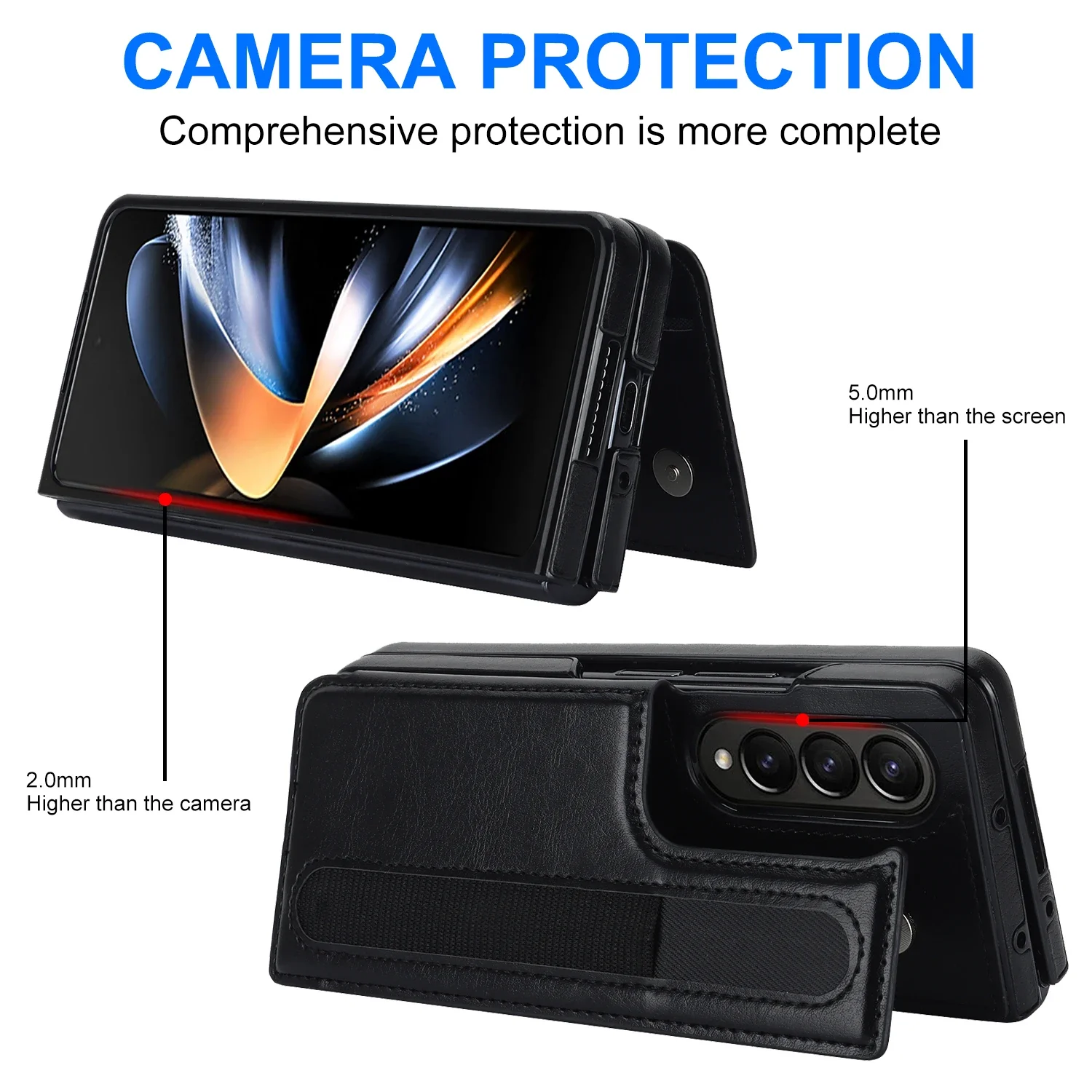 PU Leather Purse Phone Case for Samsung Galaxy Z Fold 7 6 5 4 3 Fold5 Fold4 Fold6 Pen Slot Card Holder Shockproof  Stand Cover
