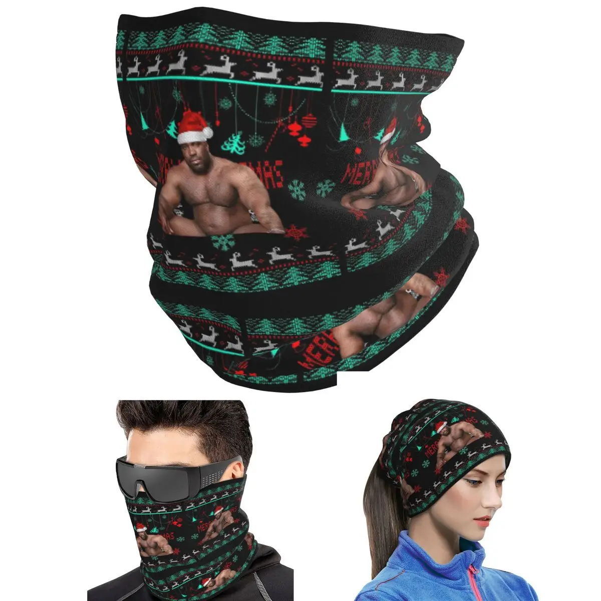 Barry Wood Christmas Bandana Neck Cover Printed Wrap Scarf Multi-use Headband For Men Women Adult Windproof