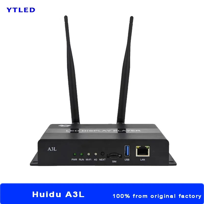 

LED Display Multimedia Player A3L Huidu System Full-color LED Panel Controller Support Mobile APP Wireless Control