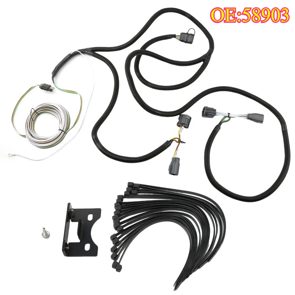 

High quality new for 58903 2007-2018 Jeep Custom 4 Pin RV Dinghy Towing Wiring Harness Kit