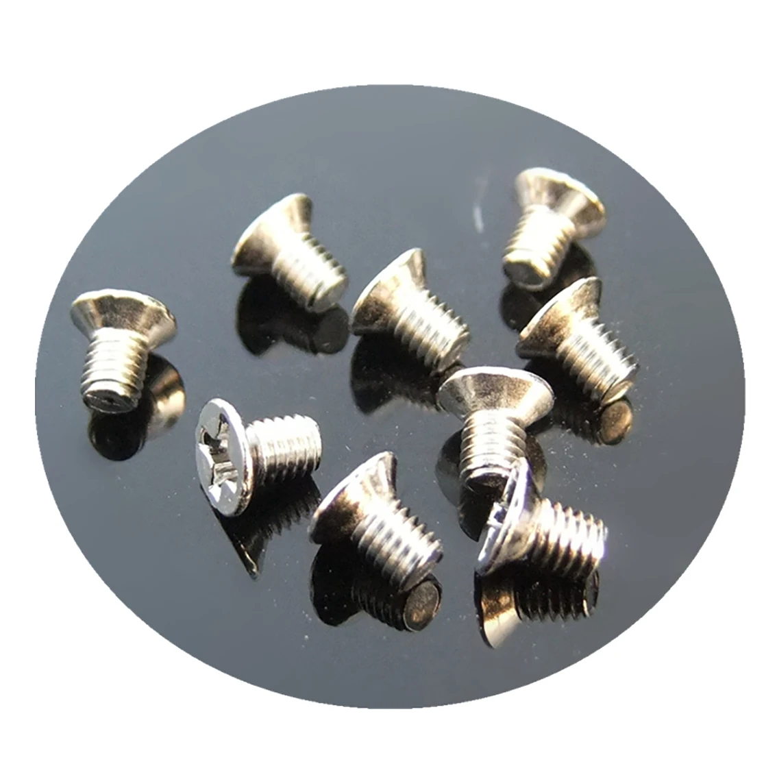 رئيس شقة فيليبس برغي صغير M3x3mm مطلي النيكل غاطسة عبر البراغي الأجهزة السحابة