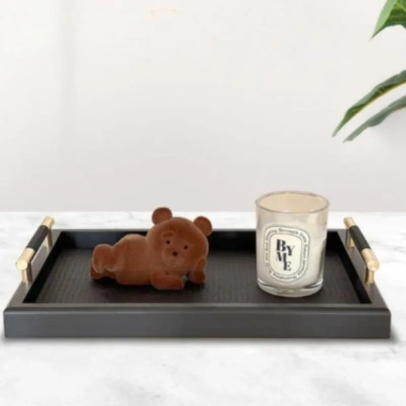 

Wooden Simple Storage Living Room Trays Retro Creative Waterproof Bathroom Trays Luxury Multifunction Kitchen Home Decoration