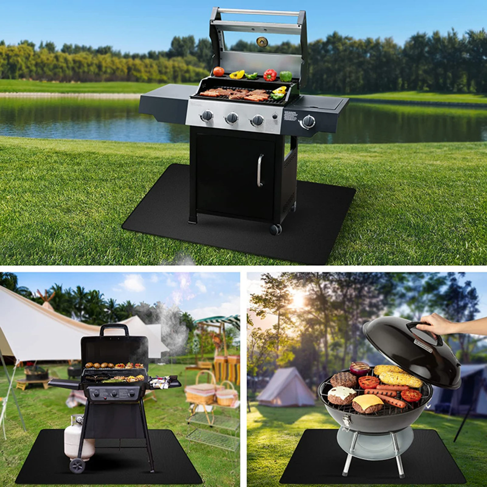 Outdoor Barbecue Grills Mat  D - đánh giá và giá Camping Cooking Mat