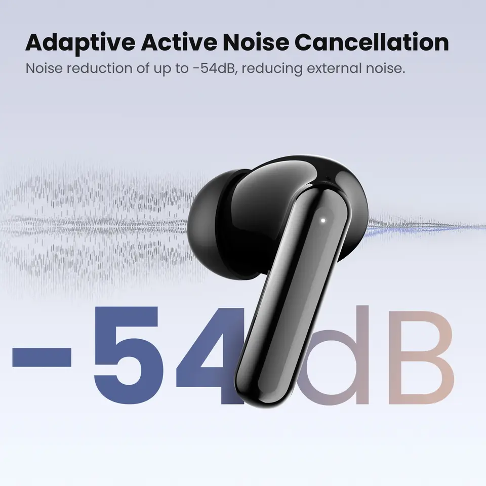 HAYLOU Flowbuds N50 ANC Bluetooth 6.0 Wireless Earphones Active Noise Cancellation 6 Mics AI Claer Call Earbuds 32H Playtime - 4