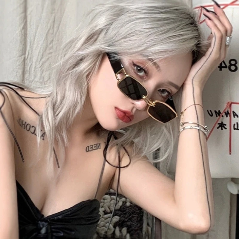 Neue Mode Vintage Sonnenbrille Frauen Männer Marke Designer Retro Rechteck Sonnenbrille weiblich männlich beliebte bunte quadratische Brille