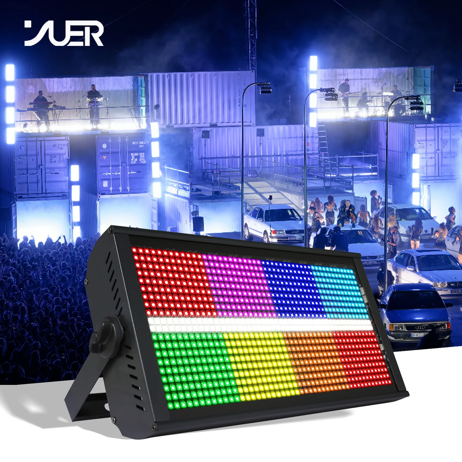 

200W LED 48+8 Segmen RGBW Strobe DJ Lights Wash Dimmable Multi Effects Stage Lighting DMX/Sound For Events Club Bar Church Part