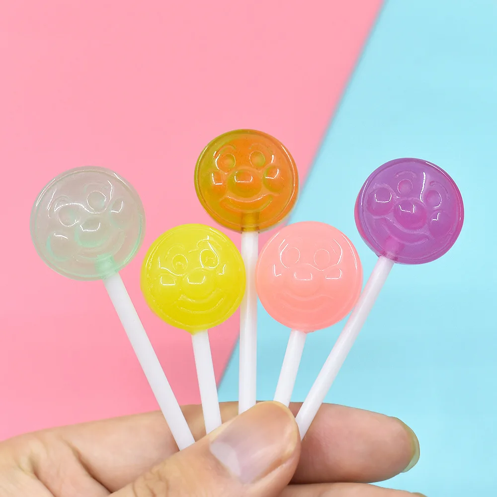 10pcs Resin Flatback Lollipop Items Scrapbooking Miniatures Embellishment Flatback Craft Supplies Diy Phone Accessories Cabochon